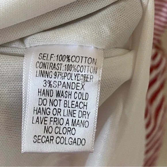 Roolee Striped Ruffled Midi Dress Size 13-14 Girls Tall Pockets Red White - Picture 9 of 9